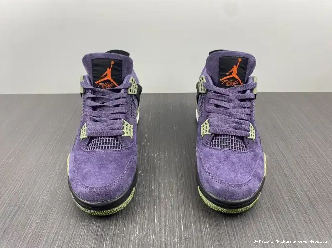 Official Maikesneakers WMNS Air 4 Jordan Purple AQ9129-500 Canyon 0530